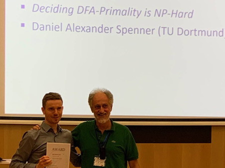 Best Student Paper Award for Daniel Spenner