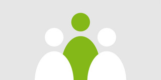 news-icon group of people icon of a group of people, one person icon in green color